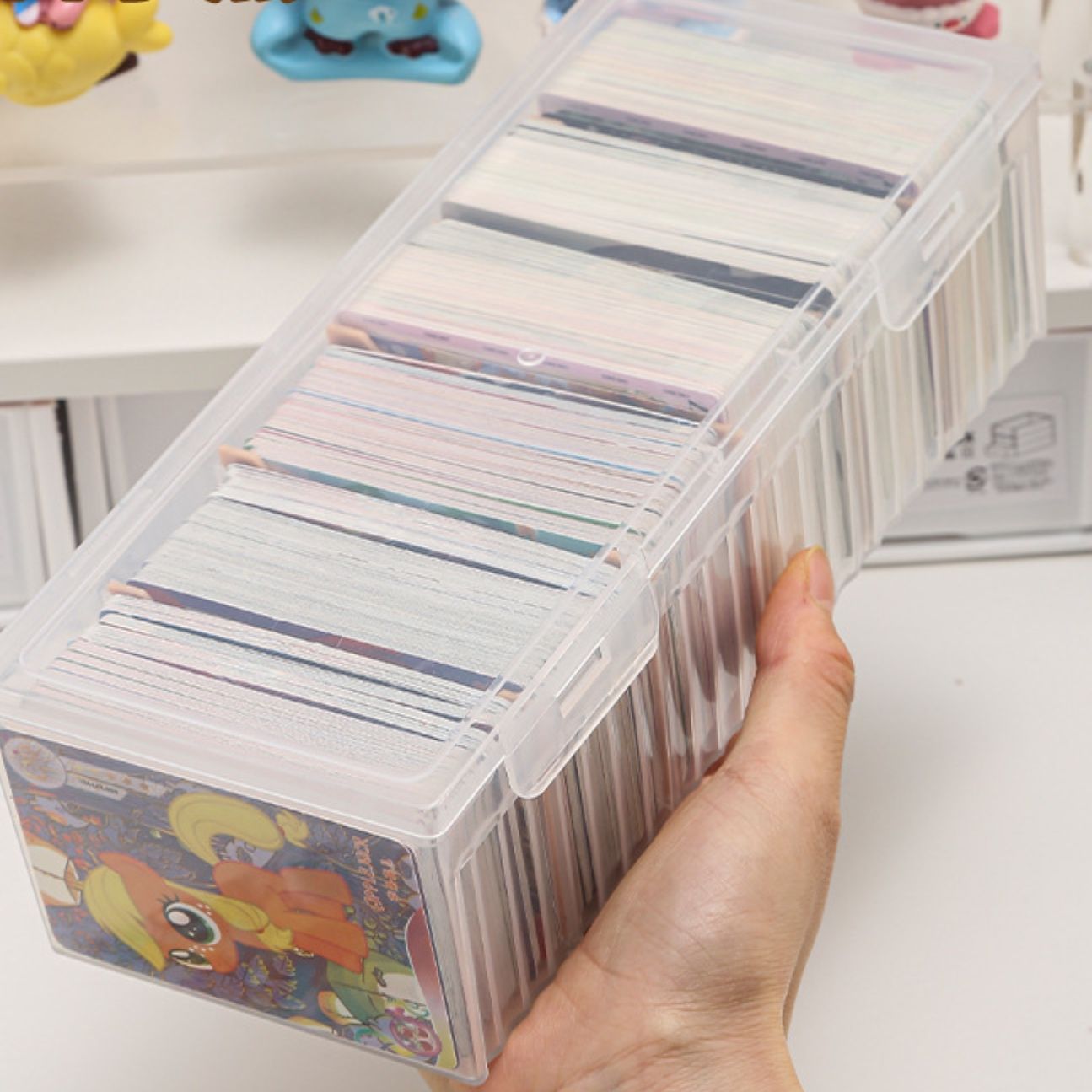 グッズ収納 蓋付き仕切りカード収納ボックス