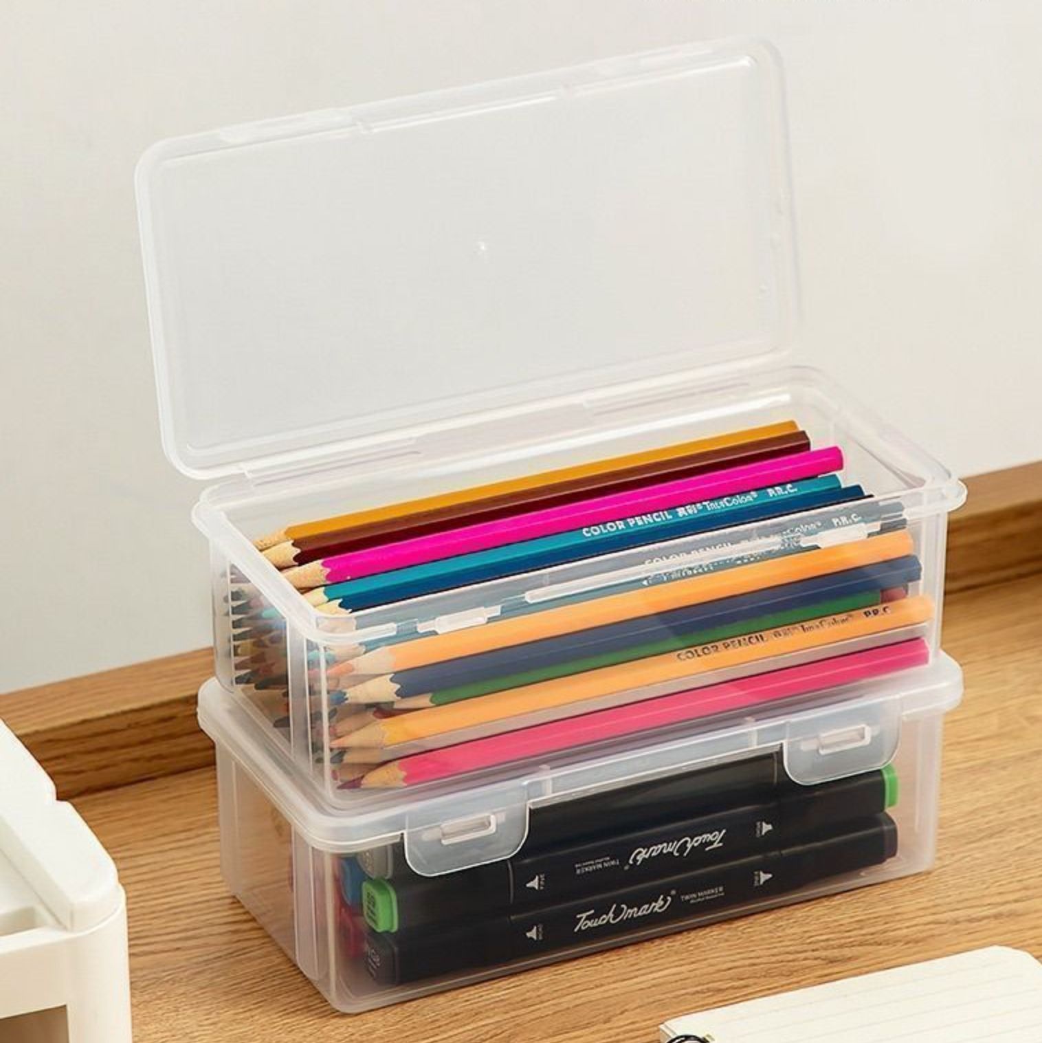 グッズ収納 積み重ね可能な透明収納ケース