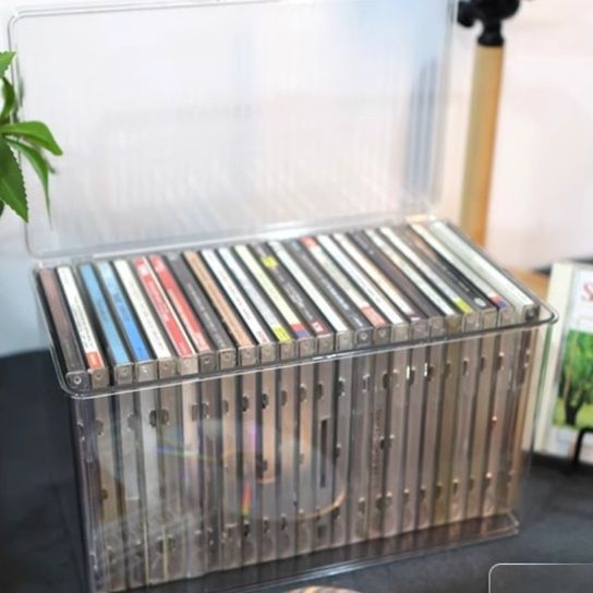 グッズ収納 透明クリアケース式音楽ディスク整理箱