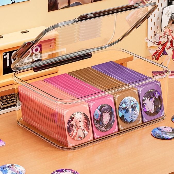 グッズ収納 透明蓋付き缶バッジコレクションケース