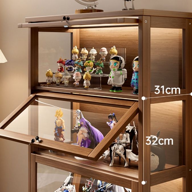 グッズ収納 木製フィギュア収納キャビネット