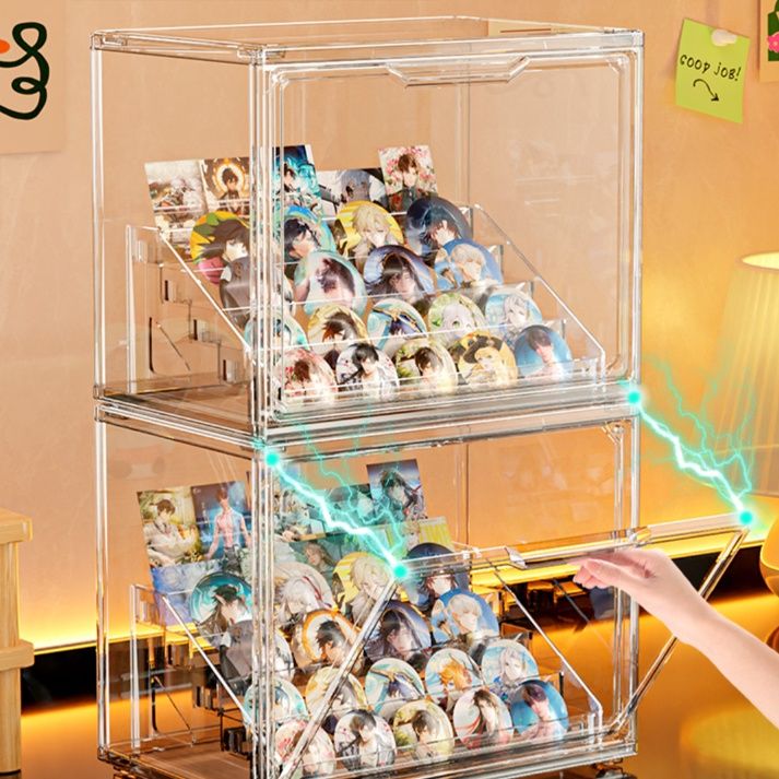 グッズ収納 多段式缶バッジコレクションスタンド