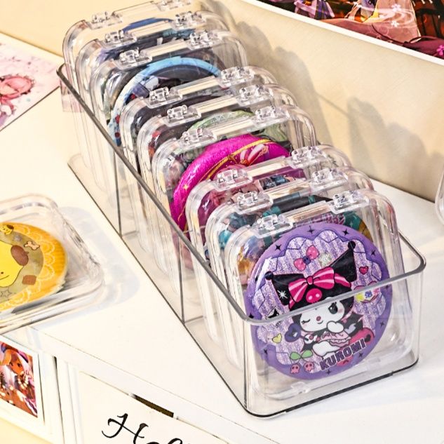 グッズ収納 透明保護ケース付き缶バッジ整理ボックス