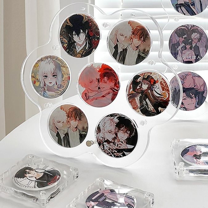 グッズ収納 透明ディスプレイ 缶バッジコレクションケース