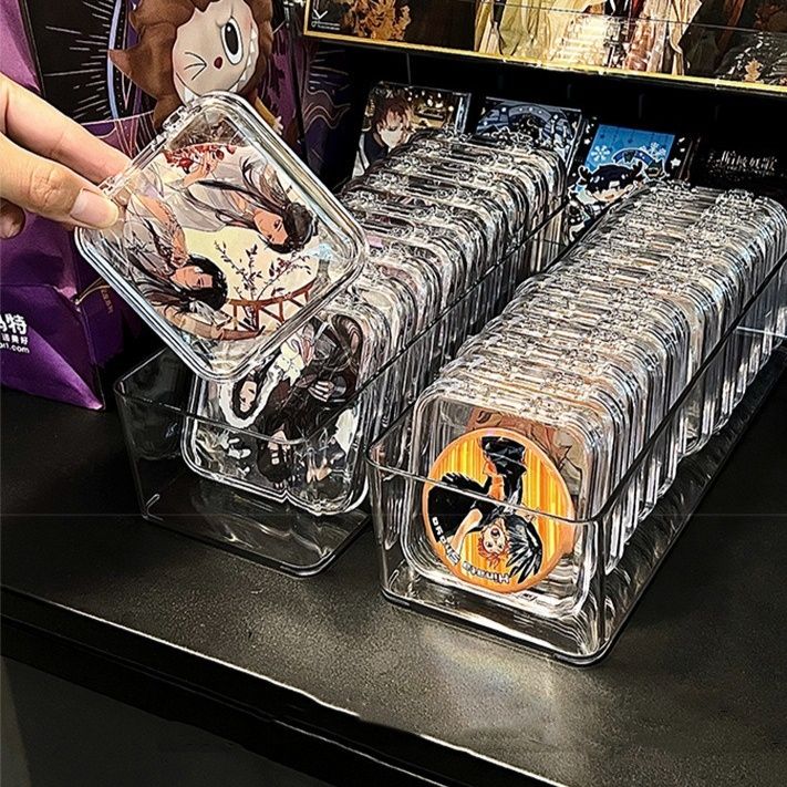 グッズ収納 透明縦置き缶バッジコレクションケース