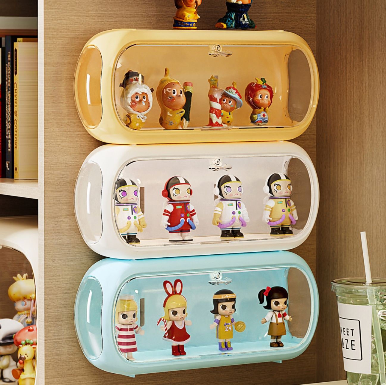 グッズ収納 透明ショーケース風フィギュア収納箱