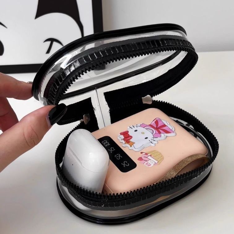 グッズ収納 透明充電器ケーブル収納ポーチ