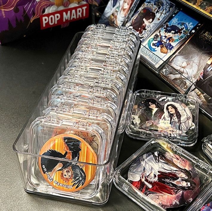 グッズ収納 透明クリア缶バッジコレクションケース
