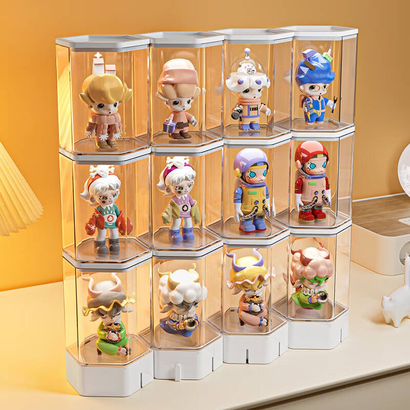 グッズ収納 六角形連結透明コレクションケース