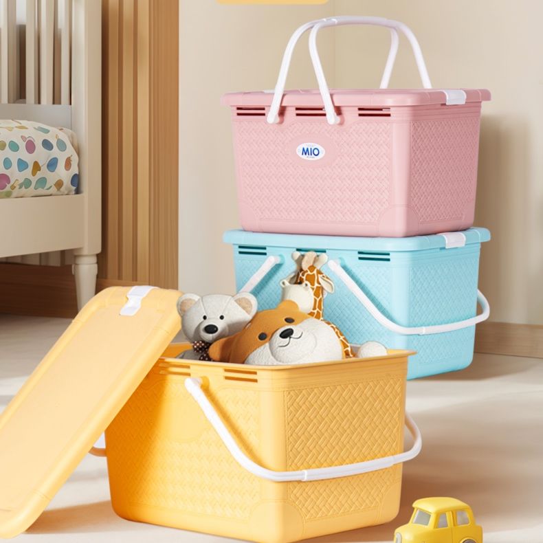グッズ収納 持ち運びらくらくピクニックバスケット
