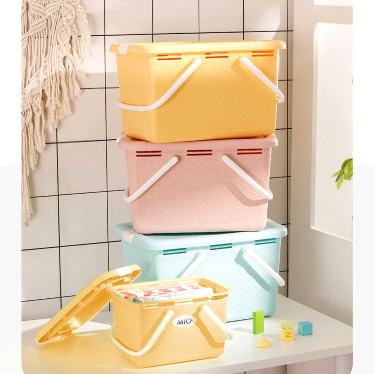 グッズ収納 持ち運びらくらくピクニックバスケット