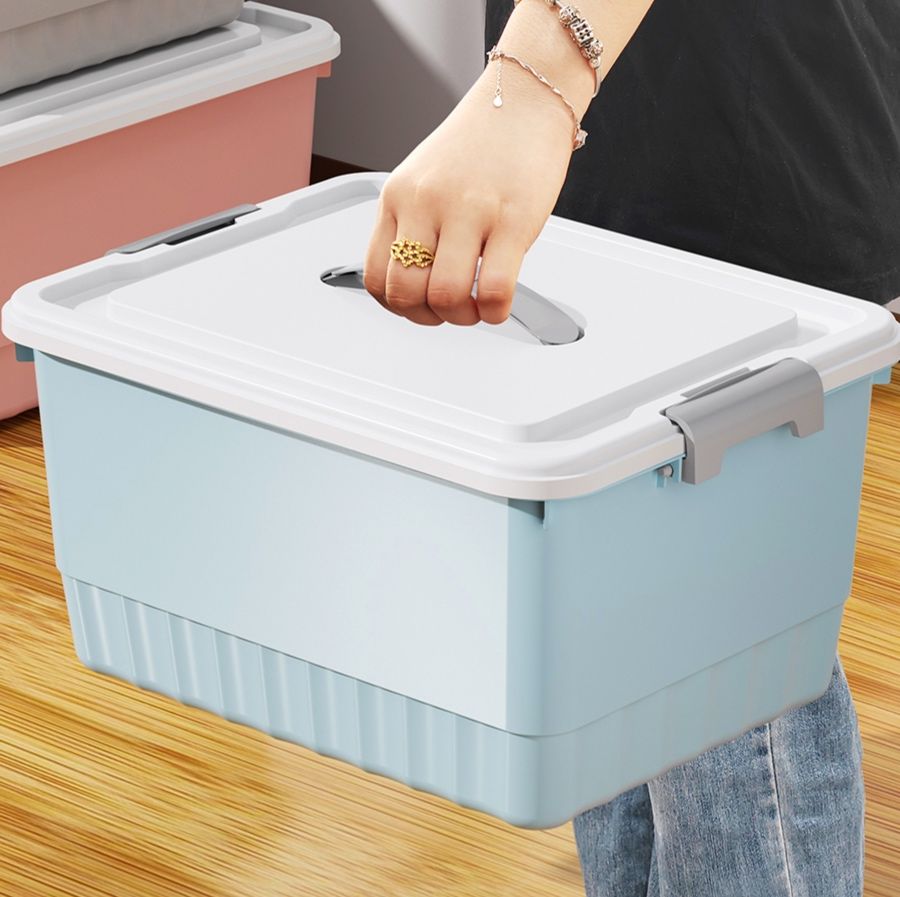 グッズ収納 密閉持ち手付き防塵収納ケース