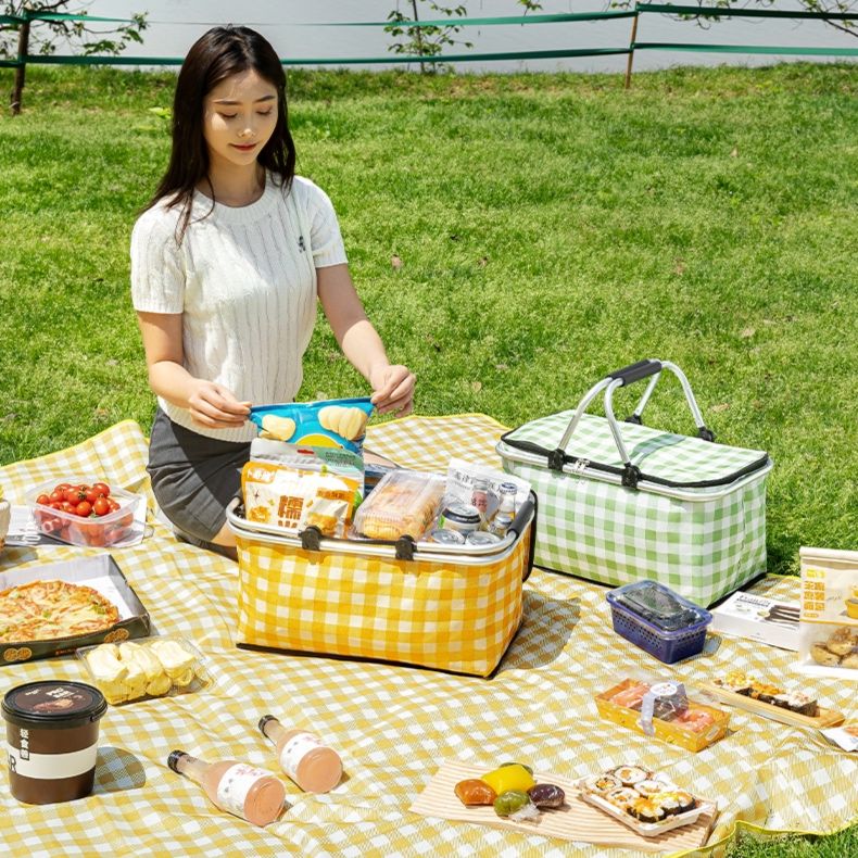 グッズ収納 折りたたみピクニックバスケット