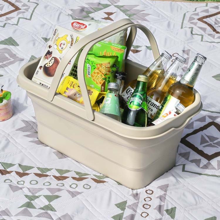 グッズ収納 多機能ピクニックバスケット収納箱