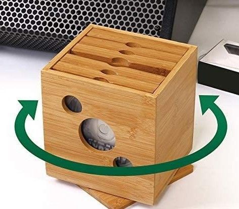グッズ収納 木目調キューブ型ディスク収納ボックス