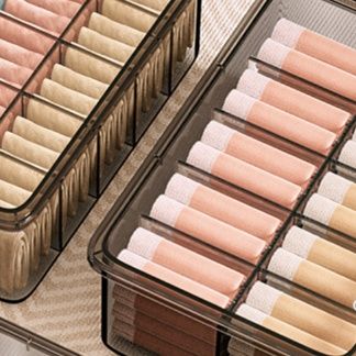 グッズ収納 透明仕切り付き引き出し式下着収納ケース