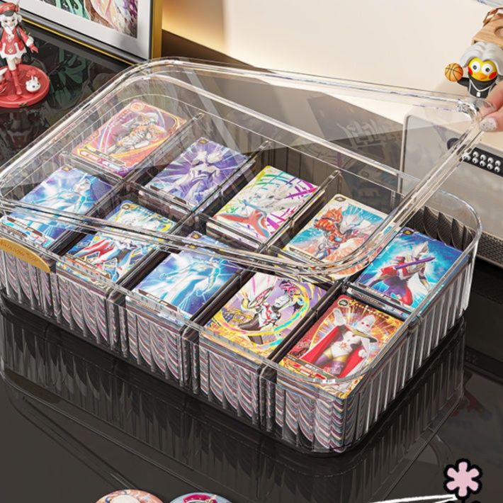 グッズ収納 透明多層仕切り付きコレクション整理収納箱