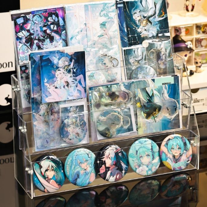 グッズ収納 透明三段階層式推し活収納展示台