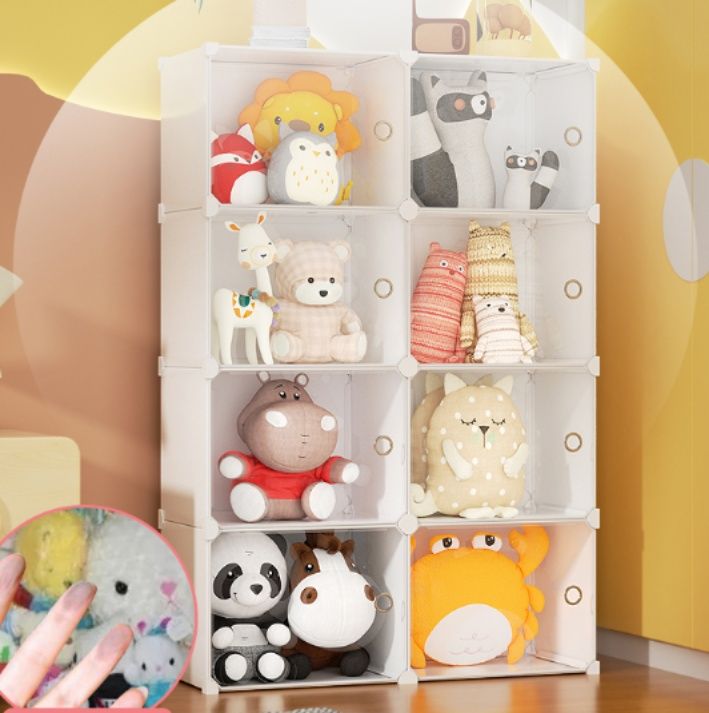  透明仕切り式ぬいぐるみ専用収納棚
