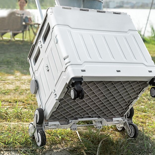 グッズ収納 折り畳み式多機能キャリーワゴン収納箱