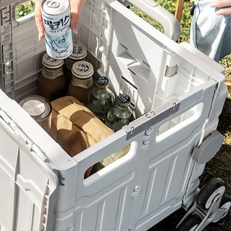 グッズ収納 折り畳み式多機能キャリーワゴン収納箱