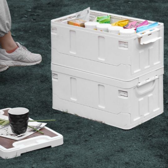 グッズ収納 折りたたみ式大容量収納ボックス二段重ね