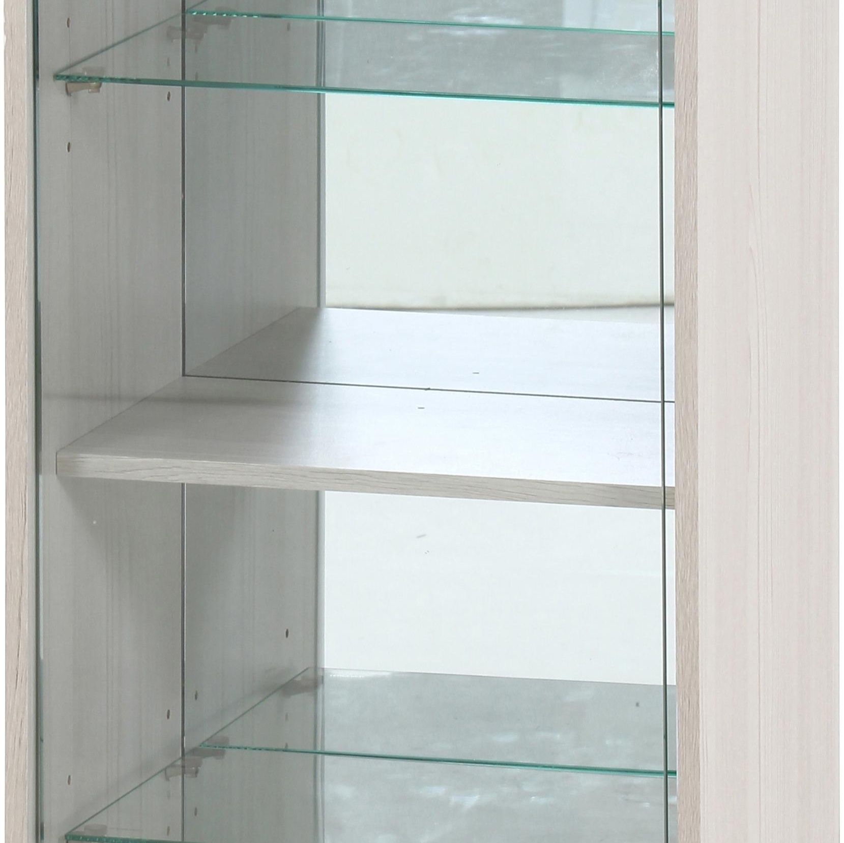 グッズ収納 ディスプレイケース 木目調ディスプレイケース クレール ホワイト