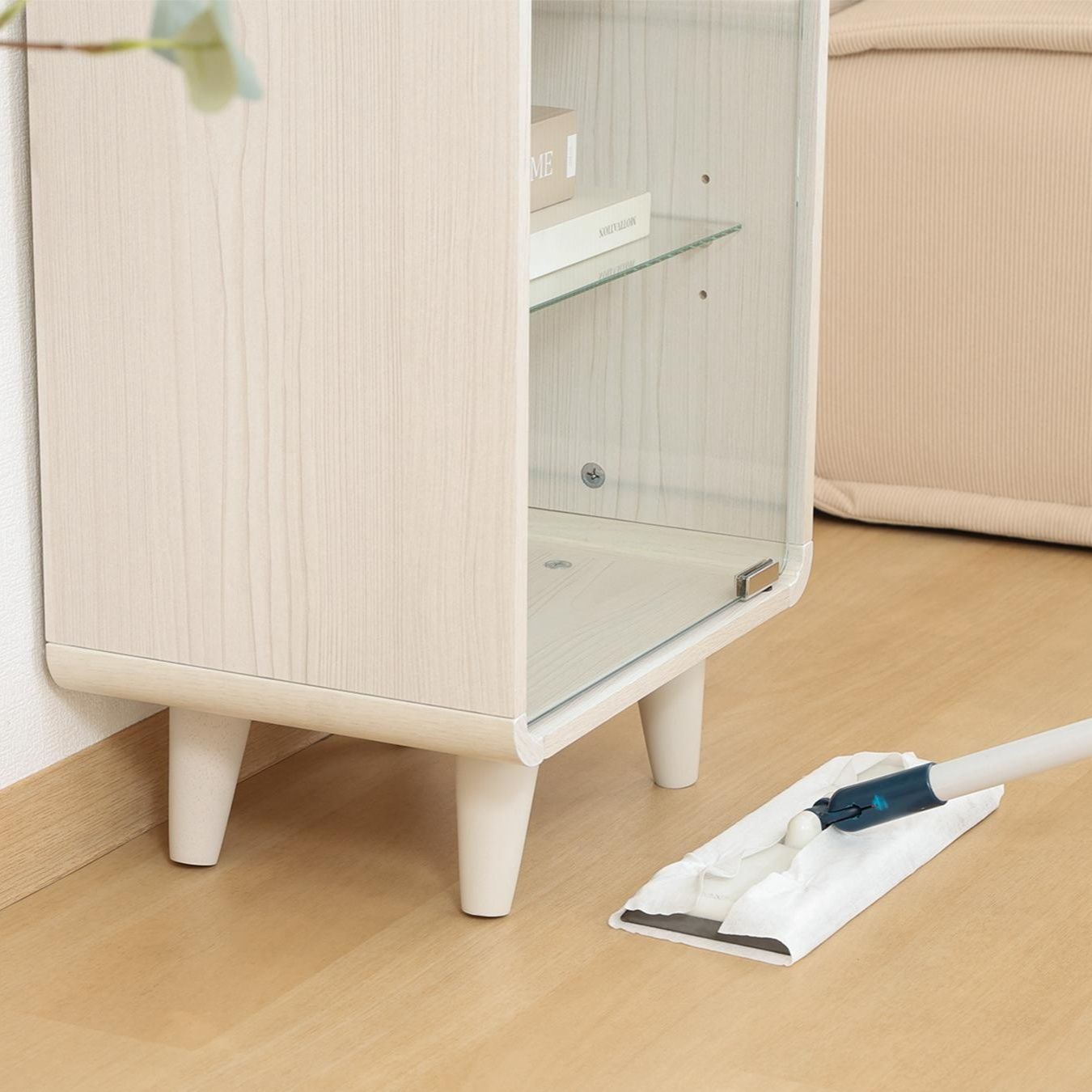 グッズ収納 ディスプレイケース 木目調ディスプレイケース クレール ホワイト