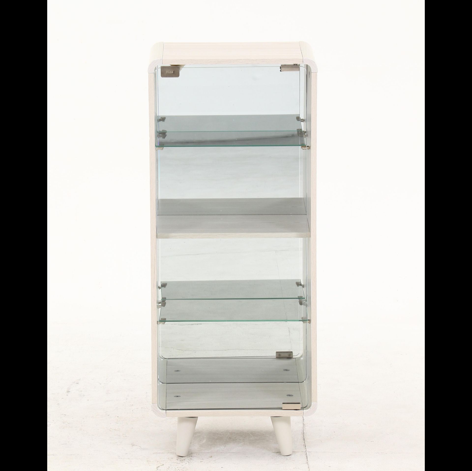 グッズ収納 ディスプレイケース 木目調ディスプレイケース クレール ホワイト