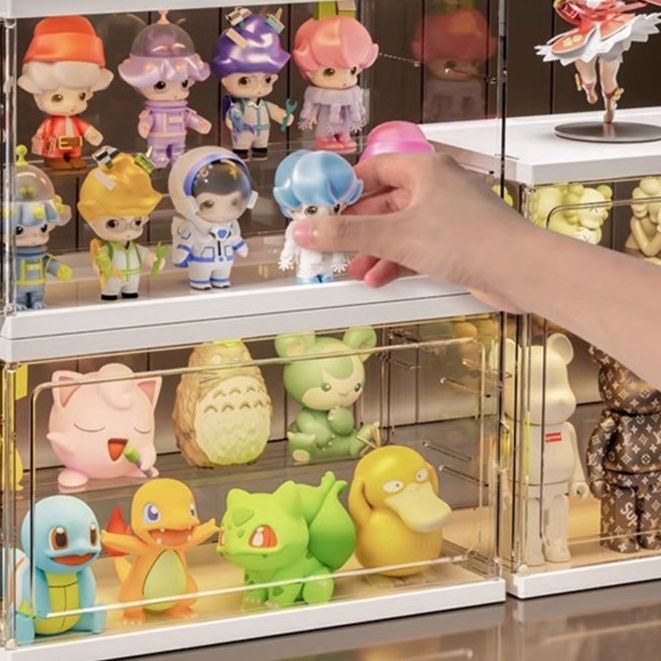 グッズ収納 透明多段式人形飾り棚収納ケース