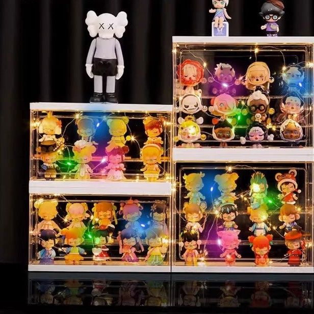 グッズ収納 透明多段式人形飾り棚収納ケース