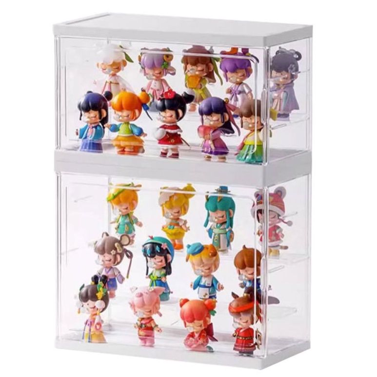 グッズ収納 透明多段式人形飾り棚収納ケース