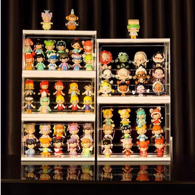 グッズ収納 透明多段式人形飾り棚収納ケース