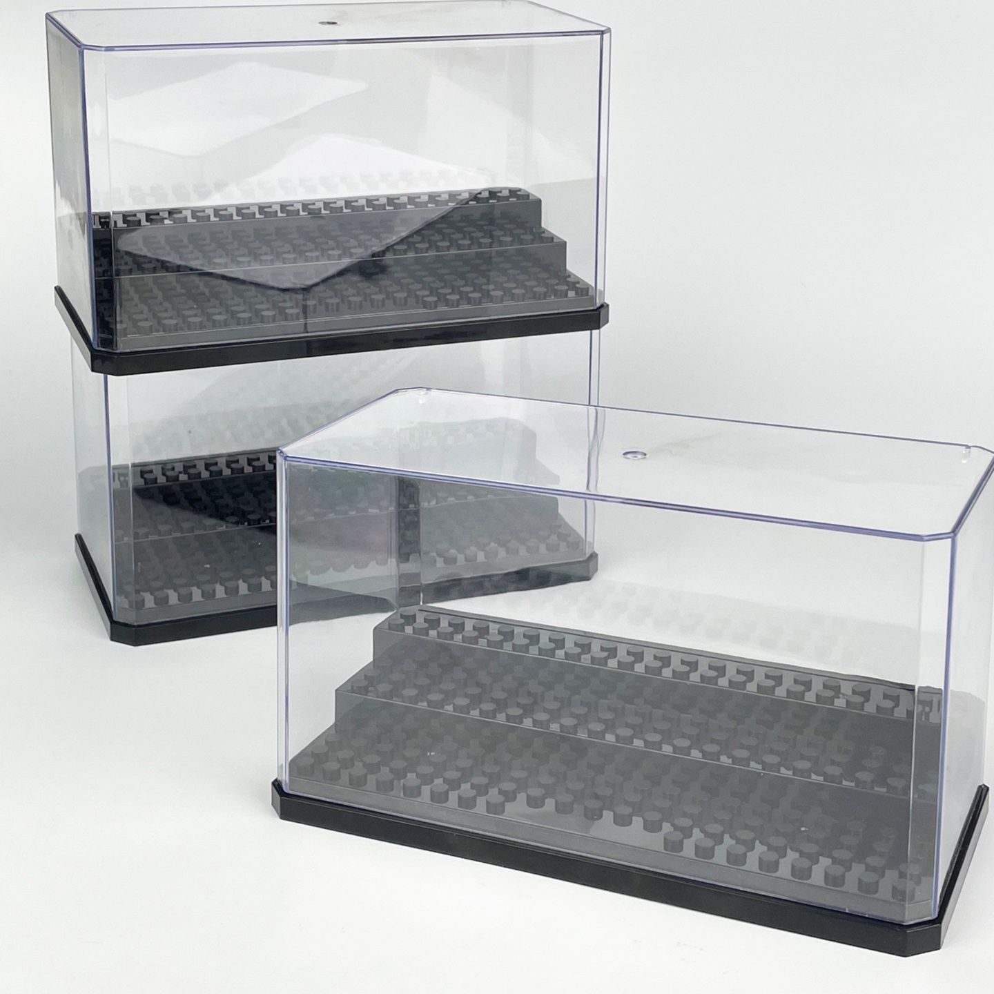 グッズ収納 組み立てブロックフィギュア専用透明展示収納ケース