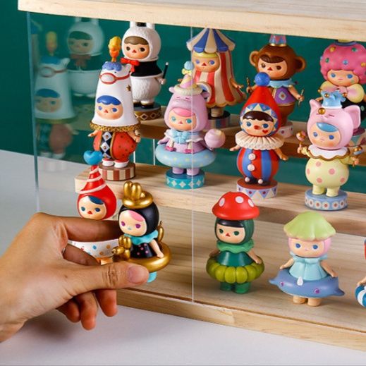 グッズ収納 透明アクリル二段式フィギュア飾り棚