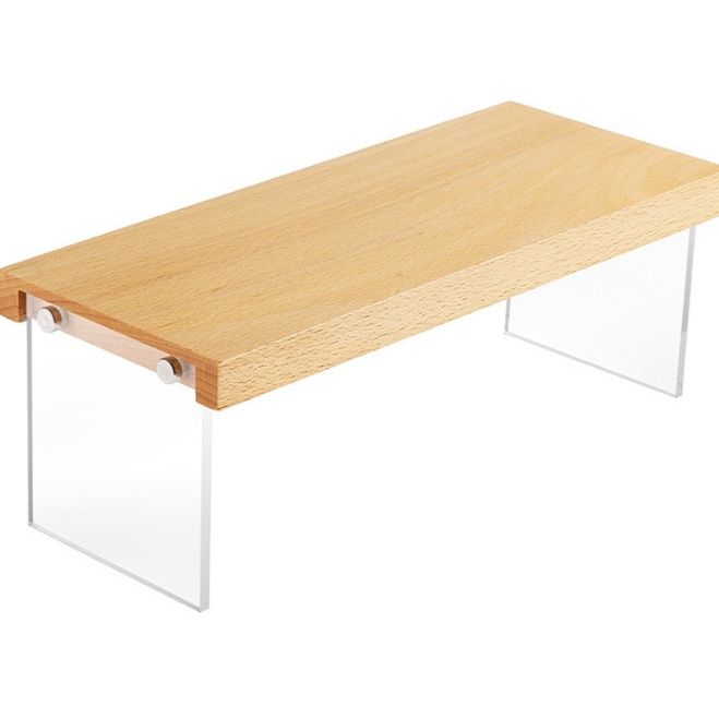 グッズ収納 透明アクリル二段式フィギュア飾り棚