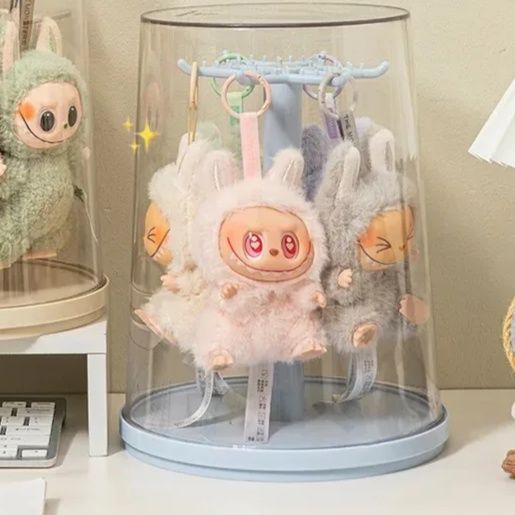 グッズ収納 透明円筒型ぬいぐるみキーホルダー飾り台