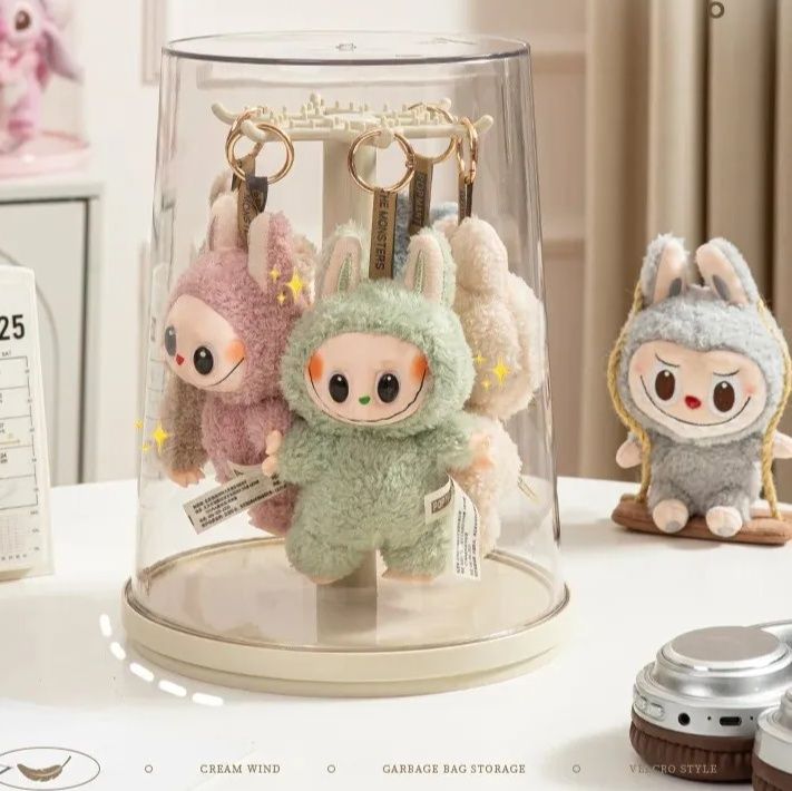 グッズ収納 透明円筒型ぬいぐるみキーホルダー飾り台
