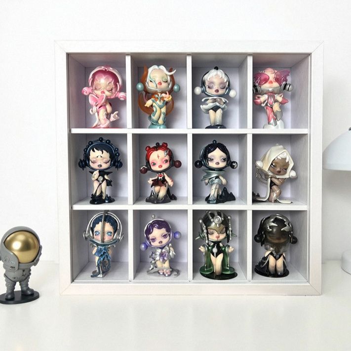 グッズ収納 壁掛け式十二マス仕切りコレクション展示棚