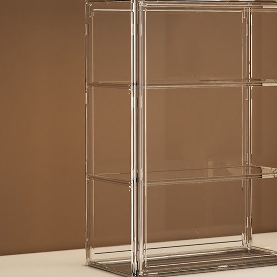 グッズ収納 透明仕切り板付き三段式アクリル展示収納ケース