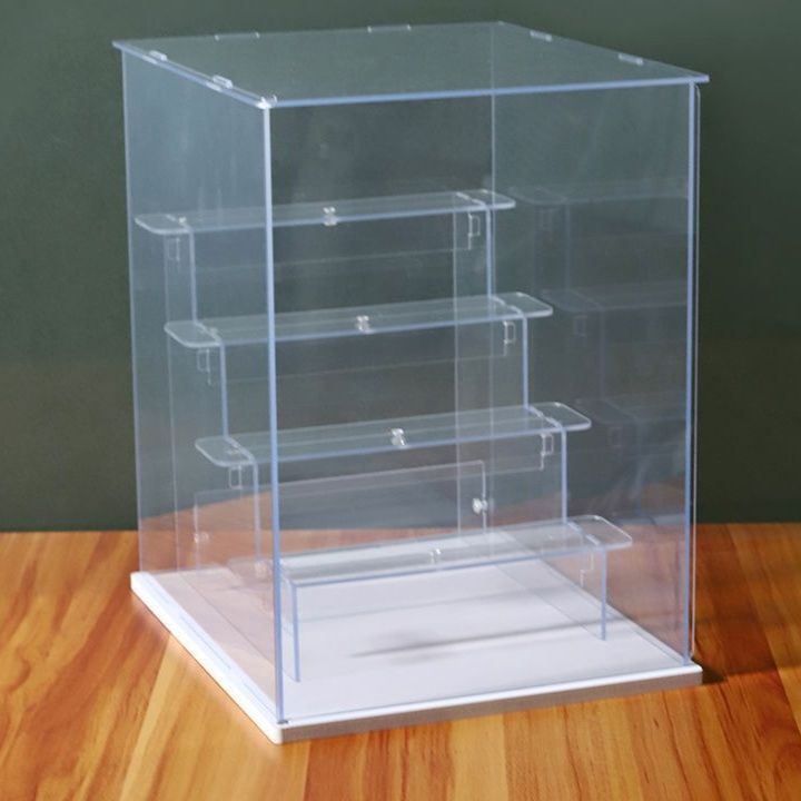 グッズ収納 透明アクリル製階段型多段式フィギュア展示ケース