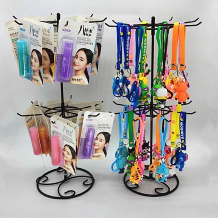グッズ収納 回転式多段キーホルダー展示スタンド