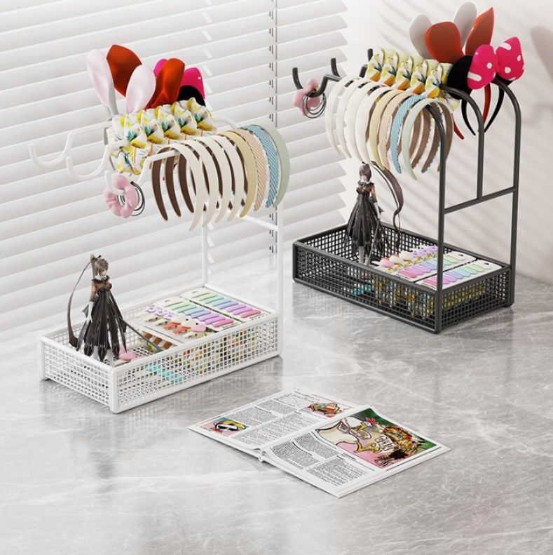 グッズ収納　カチューシャ収納　スタンド付き小物整理トレー