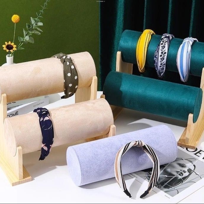 グッズ収納 木製スタンド式　カチューシャ収納