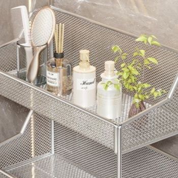 グッズ収納 三段式メッシュ棚化粧品整理ラック
