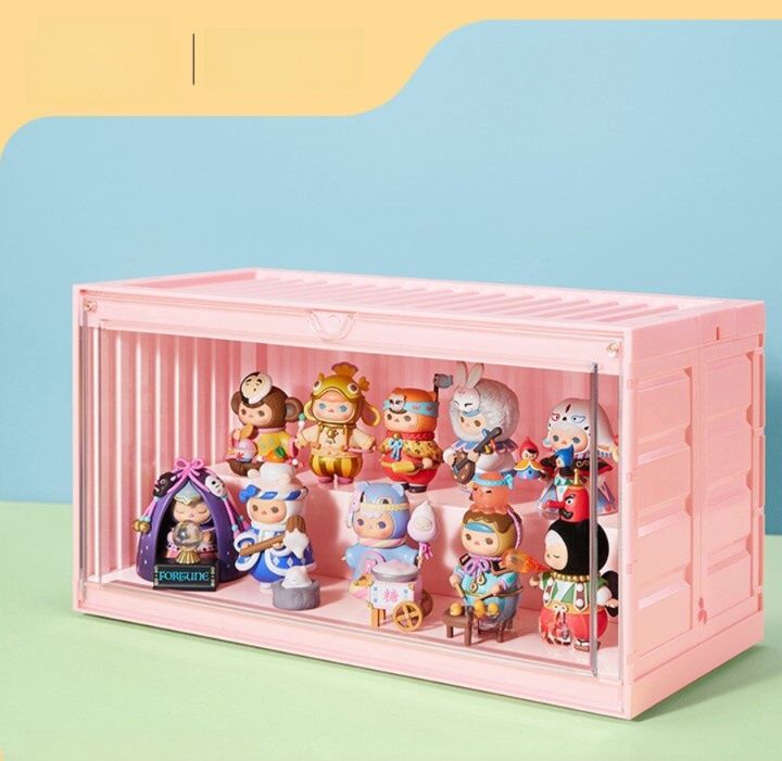 グッズ収納 二段式透明コンテナ型フィギュア展示ケース