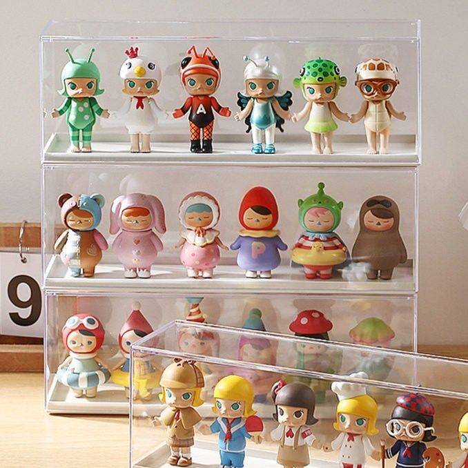 グッズ収納 透明アクリル製フィギュア展示用多段収納ケース