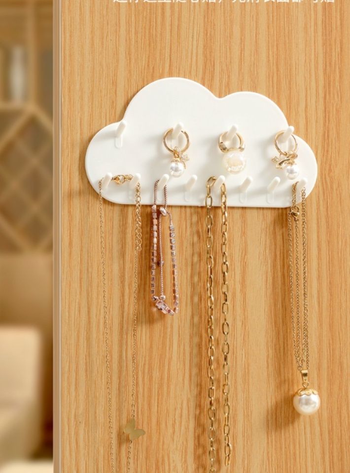 グッズ収納 雲型壁掛けフック付きアクセサリー整理キーホルダー収納