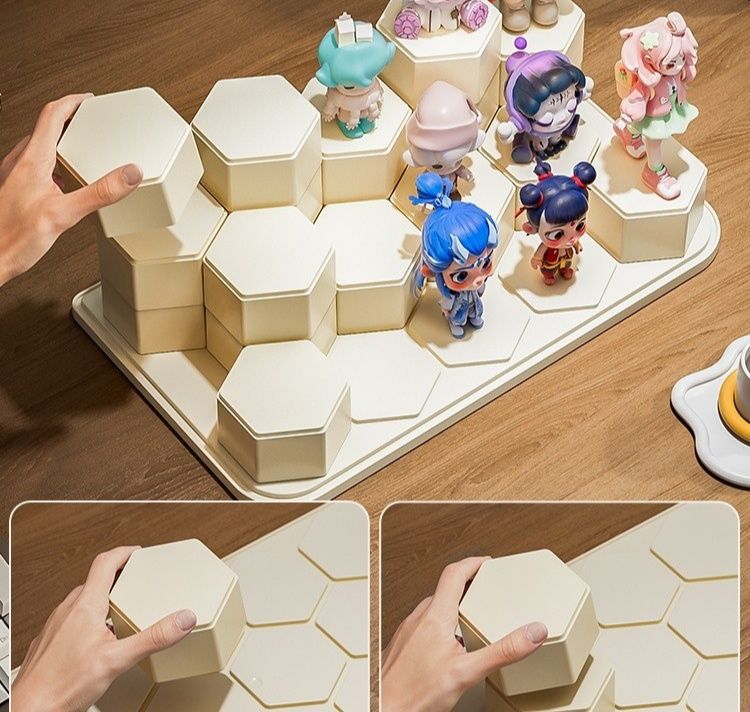 グッズ収納 六角形ブロック式フィギュア用ディスプレイケース