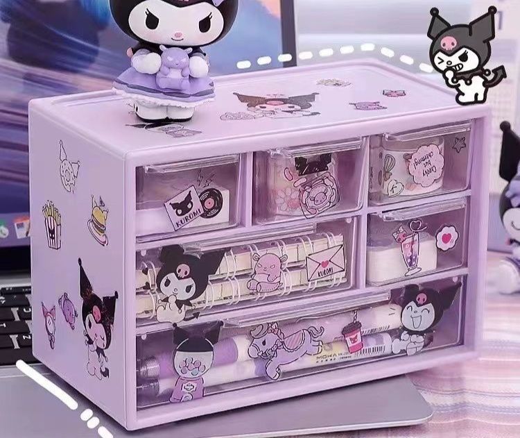 グッズ収納 かわいいキャラクター柄引き出し式グッズ収納ケース